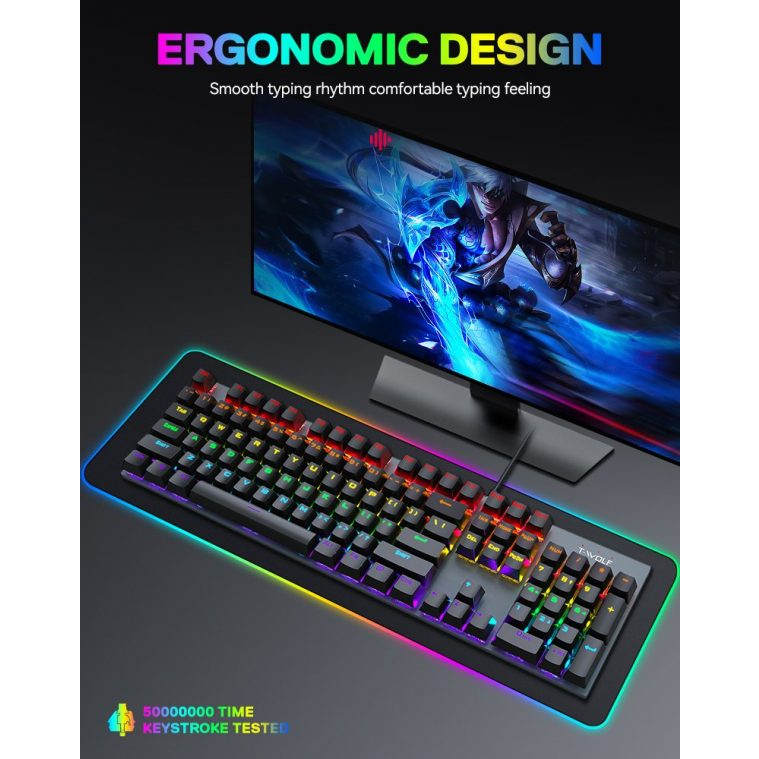 Keyboard T-WOLF T17 Black