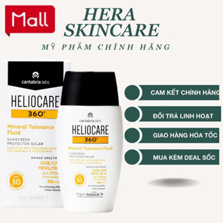 Kem Chống Nắng Heliocare Mineral Tolerence Fluid Dạng Hộp 50ml mới
