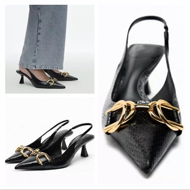 Giày ZR Vân Rắn Xích Vàng Cao 6cm Fullbox+Kèm ảnh Thật