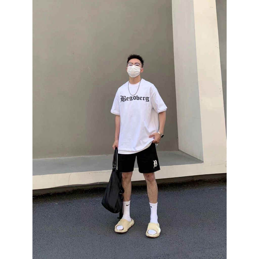 Áo thun PEARDODO 100% cotton dáng rộng in họa tiết thời trang unisex