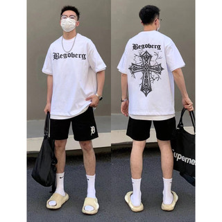 Áo thun PEARDODO 100% cotton dáng rộng in họa tiết thời trang unisex