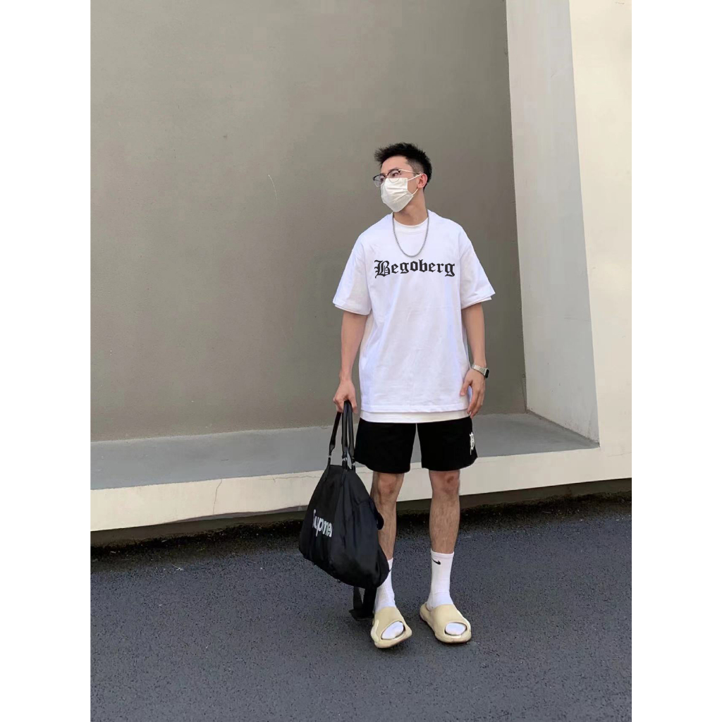 Áo thun PEARDODO 100% cotton dáng rộng in họa tiết thời trang unisex
