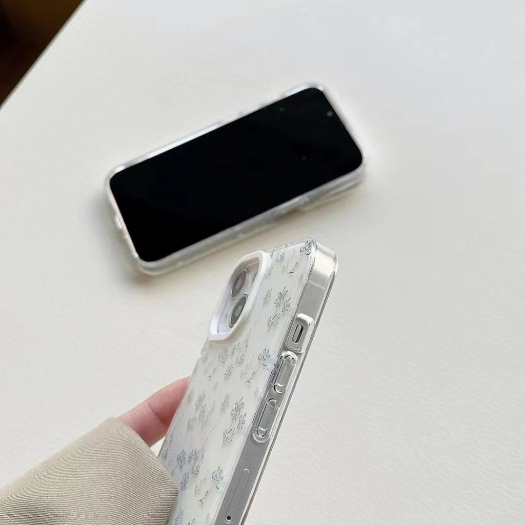 ỐP IPHONE FULL VIỀN HỌA TIẾT HOA NHÍ