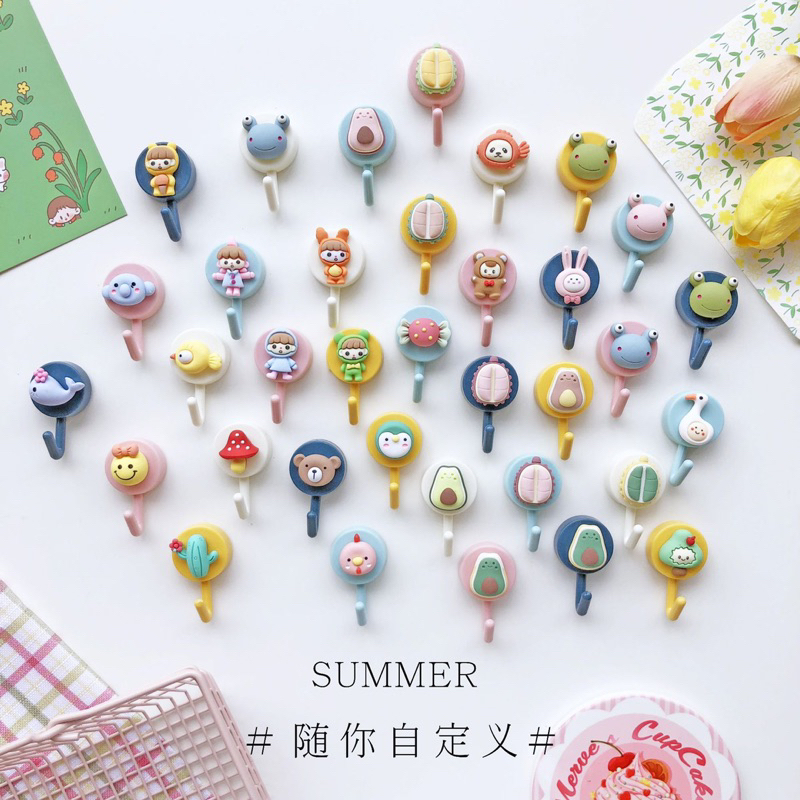 Móc treo đồ dán tường thiết kế kiểu hoạt hình vô cùng cute, đáng yêu sáng tạo đa năng tiện lợi