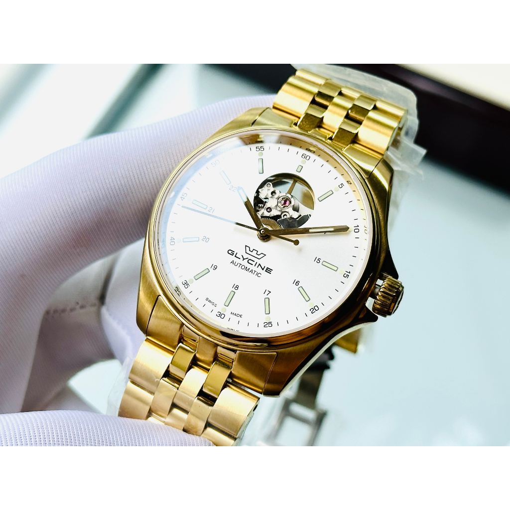 Đồng hồ nam dây thép Glycine Open Heart GL0461