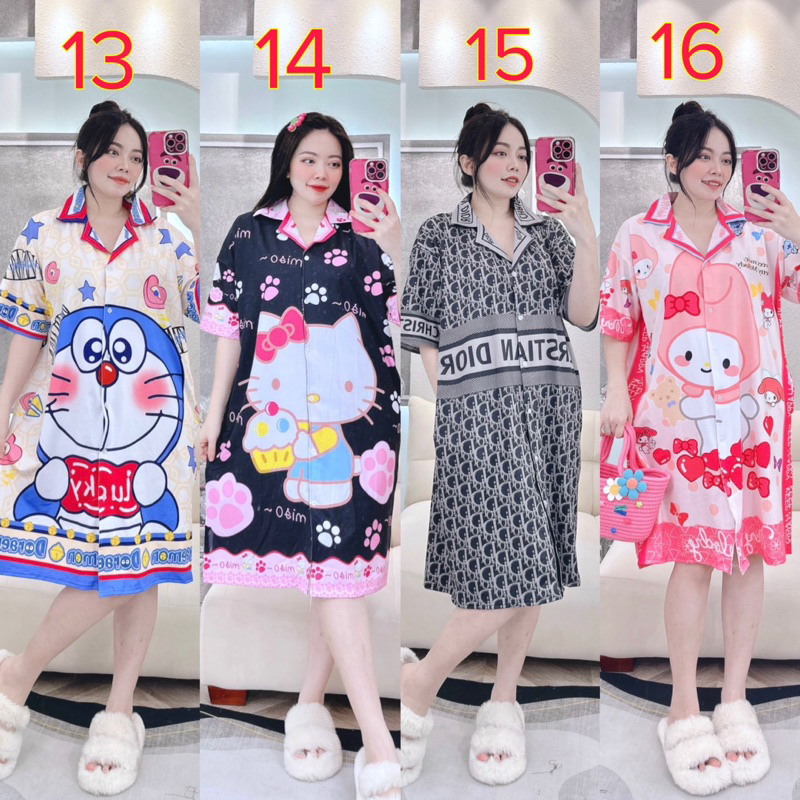 ĐẦM PIJAMA BIGSIZE 50kg-80kg