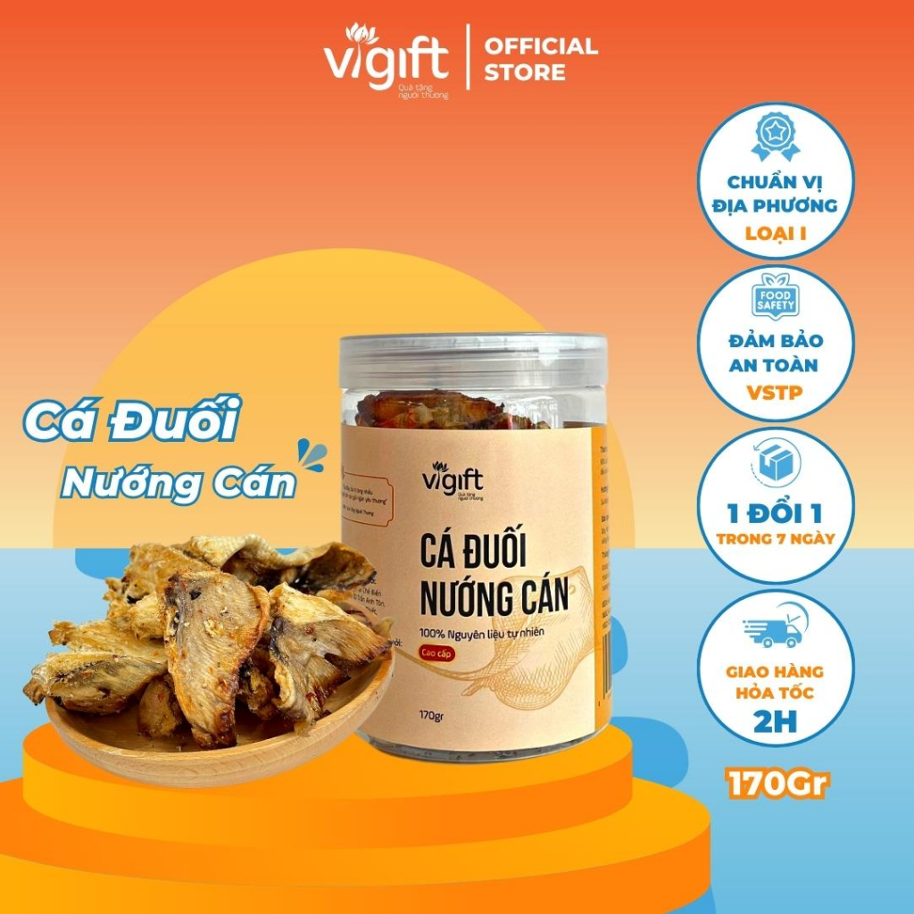 Cá Đuối Nướng Cán VIGIFT Đặc Sản Đà Nẵng Đồ Ăn Vặt ngọt ngọt dai dai Hoàn Tiền 100% Nếu Không Đúng Chất Lượng