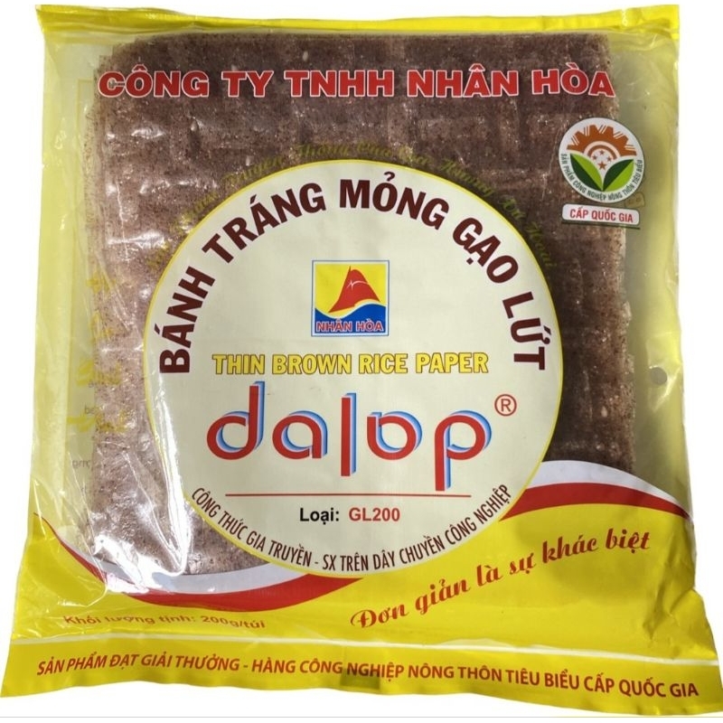 BÁNH TRÁNG GẠO LỨT MỎNG DALOP BÌNH ĐỊNH(BÁNH NHÚNG) 16x16cm