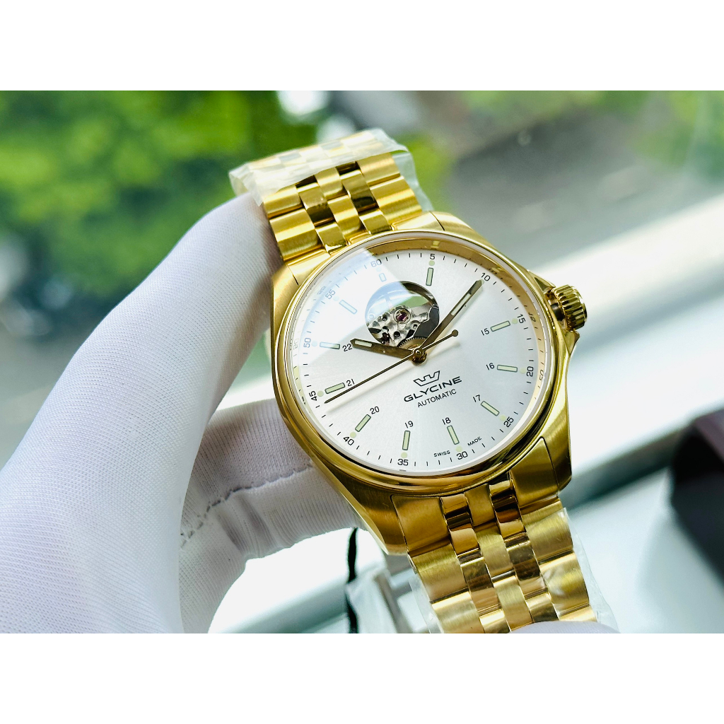 Đồng hồ nam dây thép Glycine Open Heart GL0461