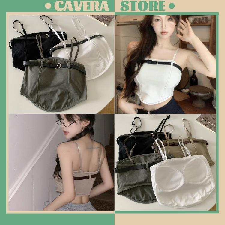 Áo bra nữ 2 dây - Áo ống croptop cup ngực mút mỏng không gọng không dây hiện đại trẻ trung Cavera B313