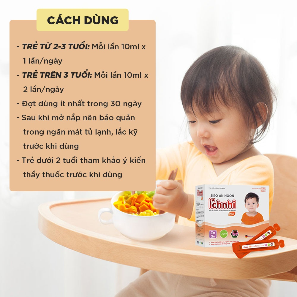 Siro ăn ngon Ích Nhi Plus 100ml (Dạng ống)