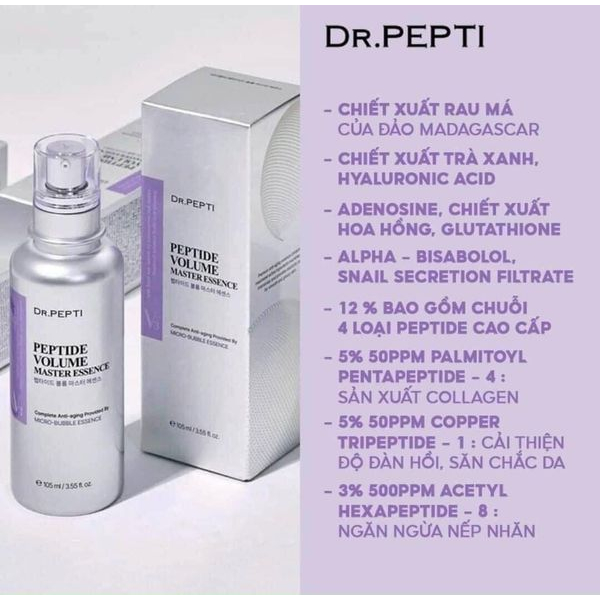 Tinh Chất Dr.Pepti+ Peptide Volume Master Essence