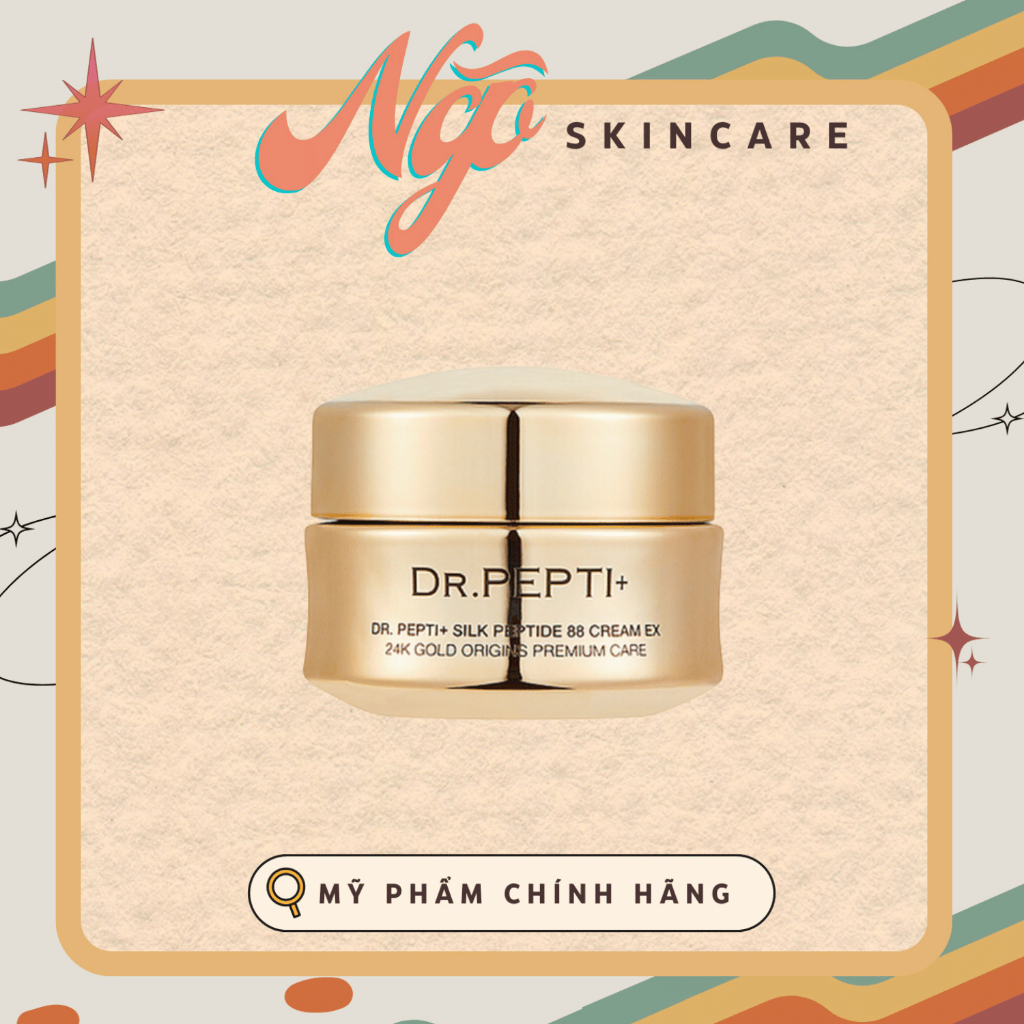 Kem Dưỡng Vàng 24k Tế Bào Gốc Tái Sinh Dr.Pepti+ Silk Peptide 88 Cream EX - 12g