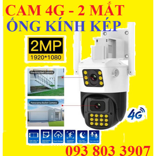 Camera 4g 2 mắt kép,camera sim 4g ,camera 2 khung hình 4g wifi cao cấp, xem 2 cam cùng 1 lúc, hình ảnh full hd