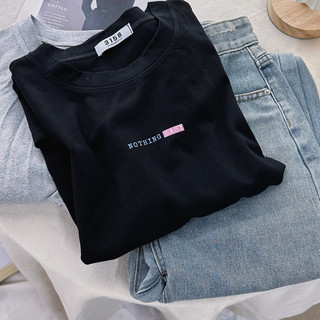 Áo thun nữ GEMS, áo thun cotton khô NOTHING EASY tôn da nhiều màu thoáng mát form rộng rẻ đẹp (dưới 60kg)