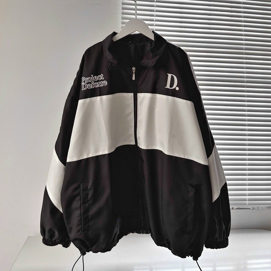 Áo Khoác Dù 2 Lớp Derorre Form Rộng phối màu, Áo Khoác Gió Unisex Nam Nữ