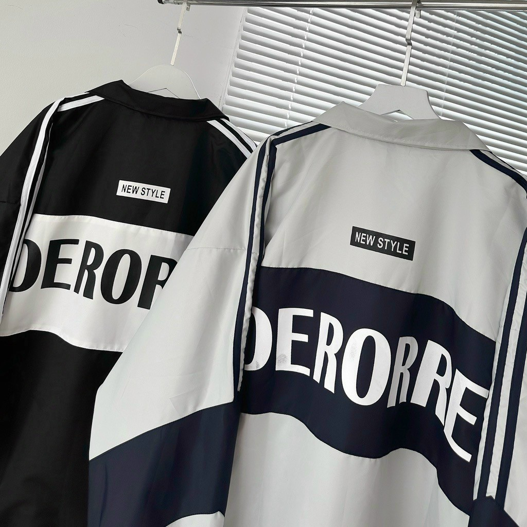 Áo Khoác Dù 2 Lớp Derorre Form Rộng phối màu, Áo Khoác Gió Unisex Nam Nữ