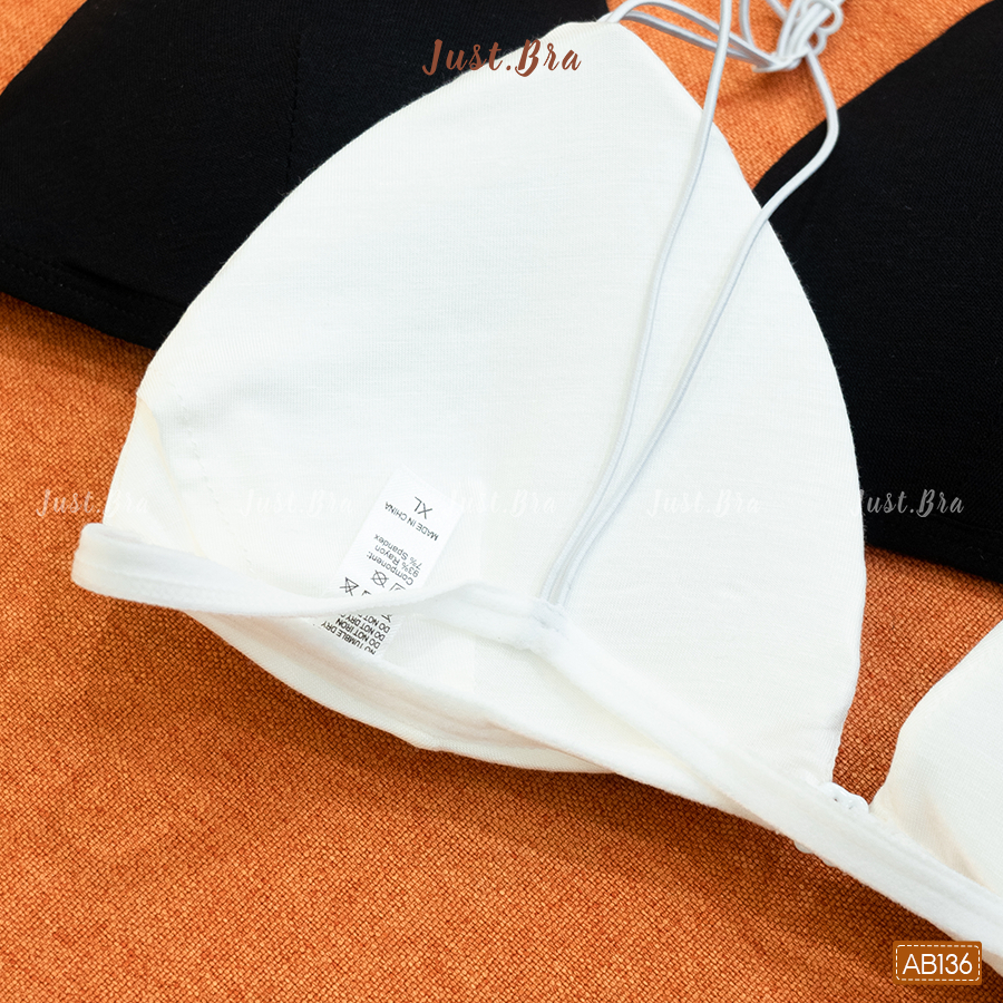 Áo ngực không gọng Just Bra chất liệu thun cotton thoáng khí, hở lưng AB136