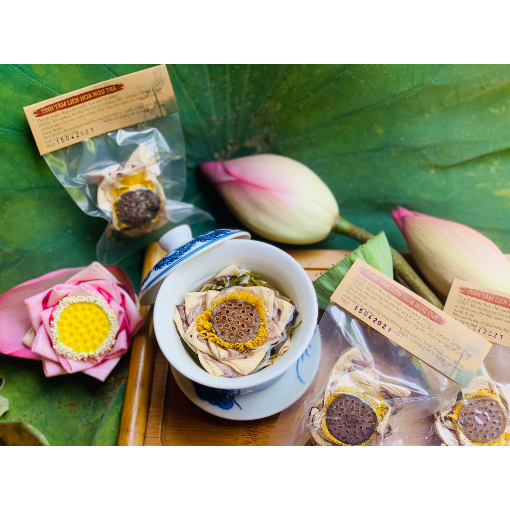 Trà hoa sen sấy xứ Huế  - Trà sen Huế - Dưỡng tâm, an thần, ngủ ngon