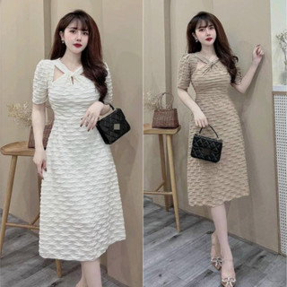 Đầm Bigsize Xoắn Ngực 2 Lớp RM17 (55-90kg)