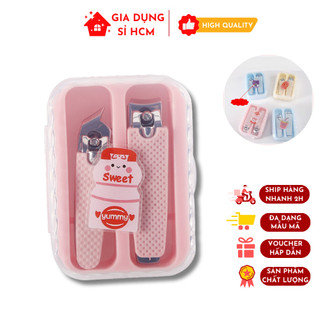 Bộ kềm bấm cắt móng tay, móng chân 2 món nhỏ gọn tiện dụng dễ thương dùng được cho bé