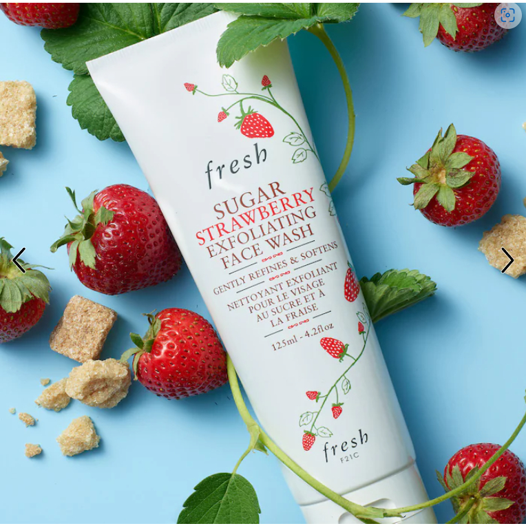 Sữa rửa mặt và tẩy tế bào chết da mặt của Fresh Sugar Strawberry - Made in France