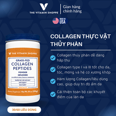 Bột Collagen Tăng Cường Sức Khỏe Da Tóc Móng & Xương Khớp Grass-Fed Collagen Peptides Power