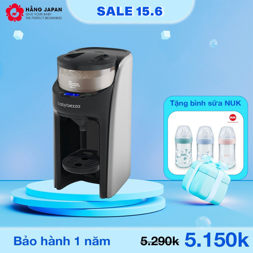 Máy pha sữa Baby Brezza Formula Pro Advanced cho bé hàng Mỹ - BH chính hãng hỗ trợ kĩ thuật trọn đời