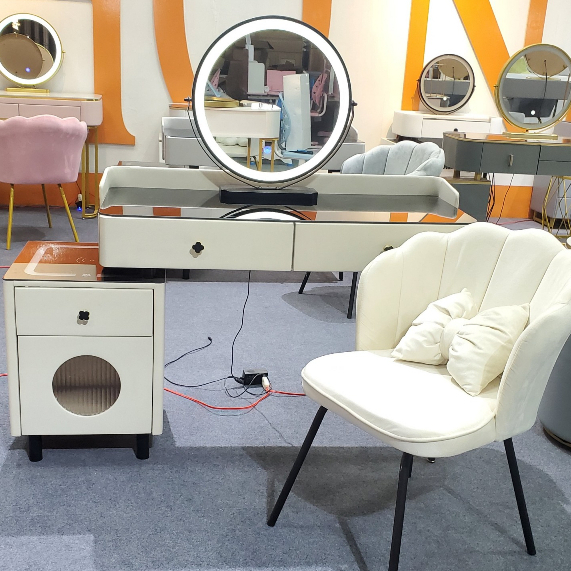 Bàn trang điểm thông minh, bàn phấn thông minh có loa sạc đèn đủ bộ cả ghế và gương  - Mã VTP10 - Nội thất Chani