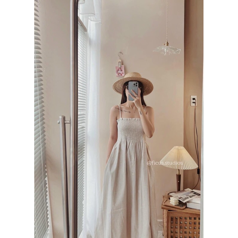váy nilen trần chun dáng dài