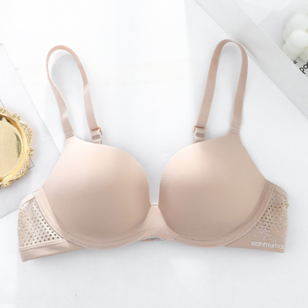 Áo ngực su không gọng mềm mại siêu nâng ngực, Áo lót nữ đệm mút dày mềm mại thoáng mát thông hơi JOCOSI A045