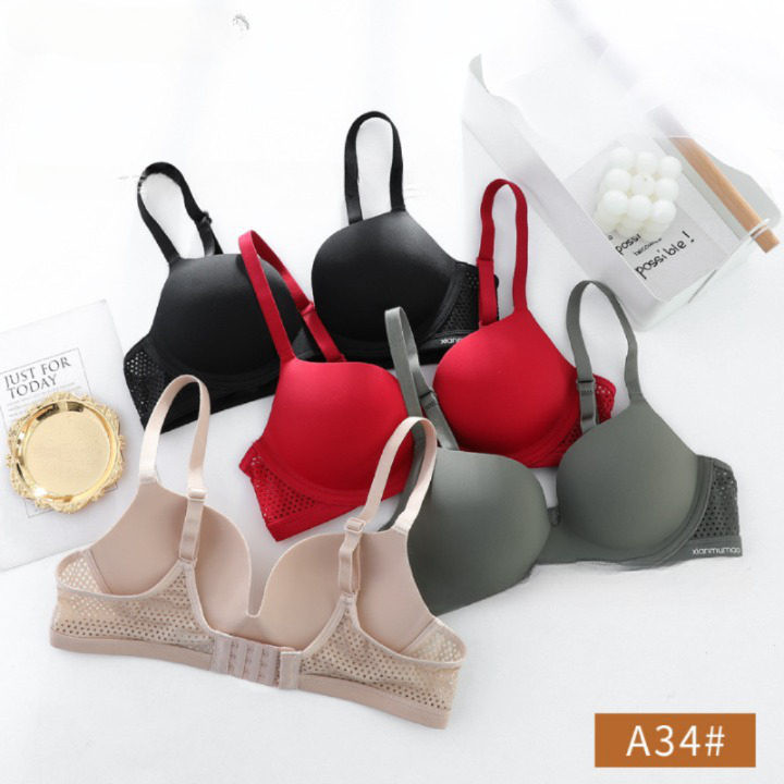 Áo ngực su không gọng mềm mại siêu nâng ngực, Áo lót nữ đệm mút dày mềm mại thoáng mát thông hơi JOCOSI A045