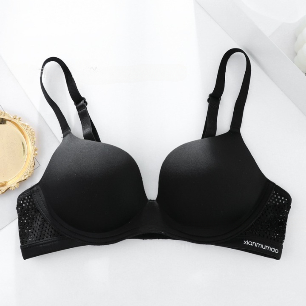 Áo ngực su không gọng mềm mại siêu nâng ngực, Áo lót nữ đệm mút dày mềm mại thoáng mát thông hơi JOCOSI A045