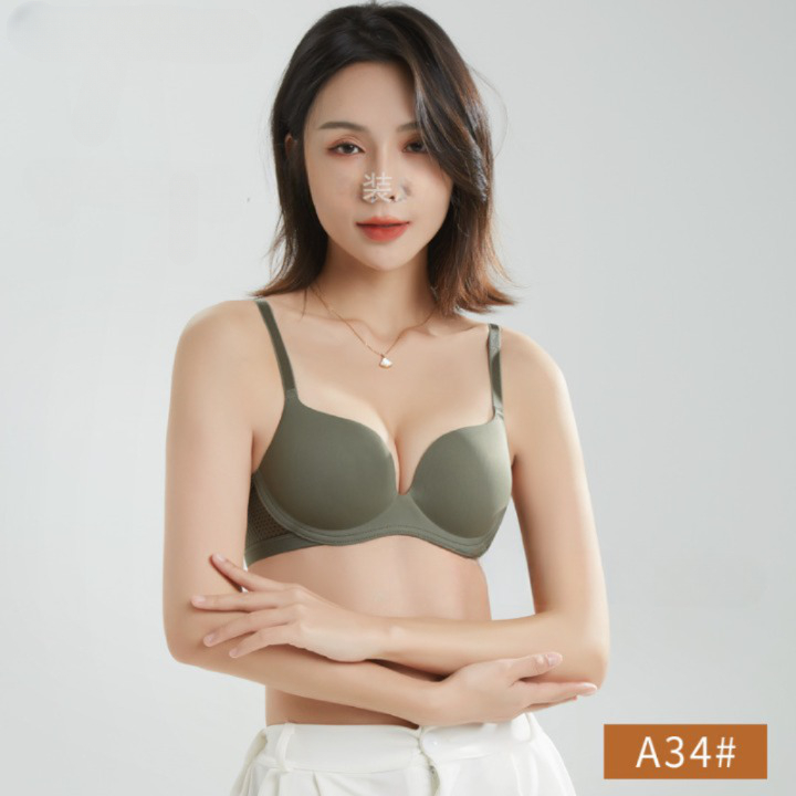 Áo ngực su không gọng mềm mại siêu nâng ngực, Áo lót nữ đệm mút dày mềm mại thoáng mát thông hơi JOCOSI A045