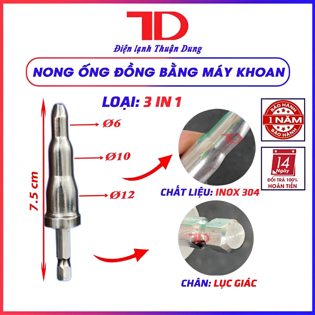Nong ống đồng bằng khoan, Công cụ mở rộng ống công cụ loe ống đồng di động bằng thép chuyên nghiệp, Dụng Cụ Swaging