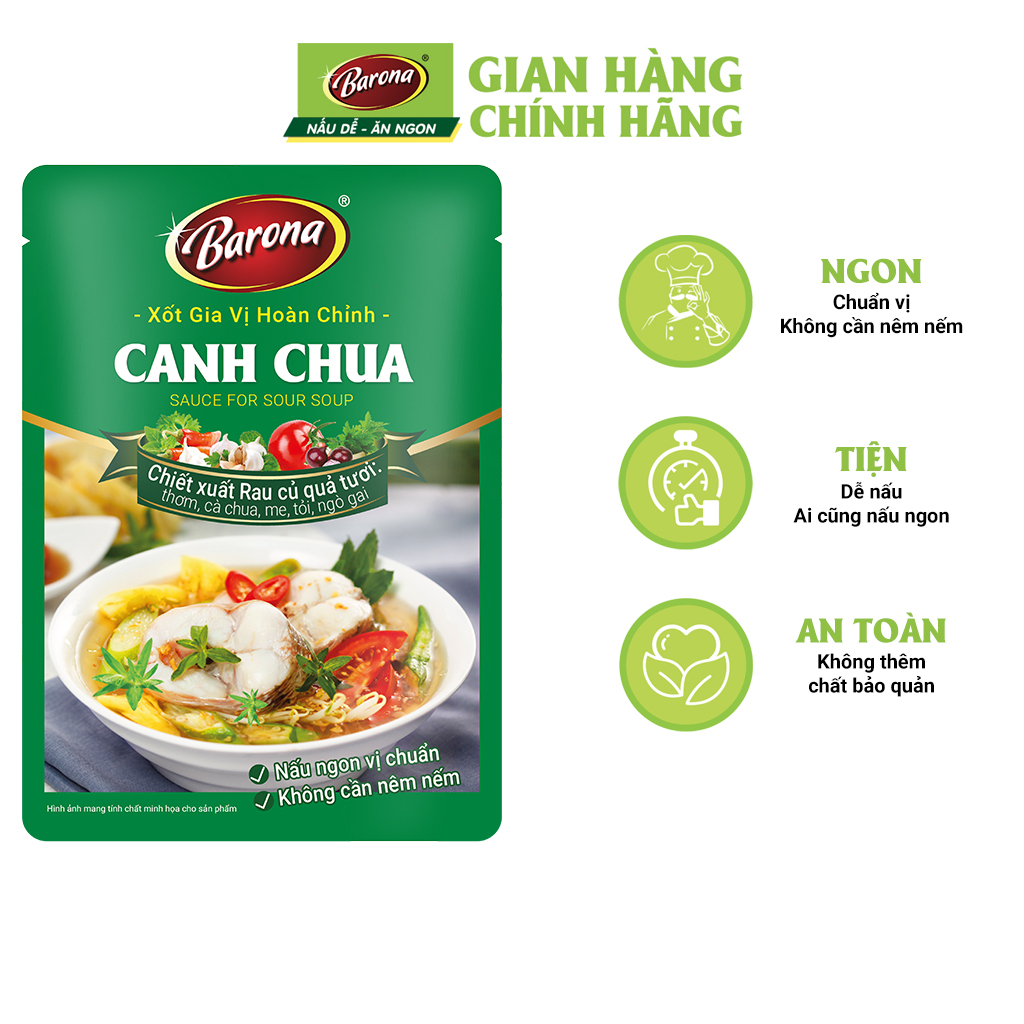 Combo 5 Gói Gia Vị Canh Chua Barona 80g