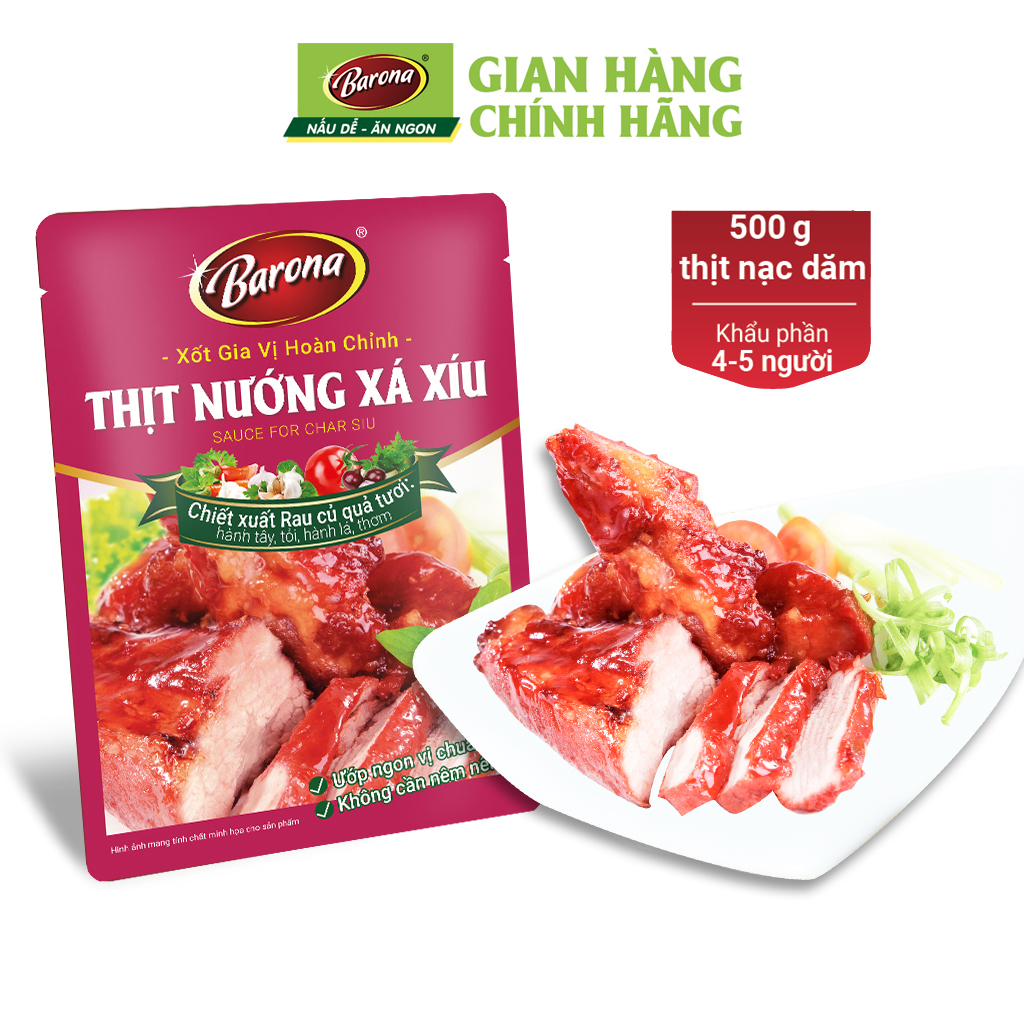 Combo 5 gói Gia Vị Thịt Nướng Xá Xíu Barona 80g