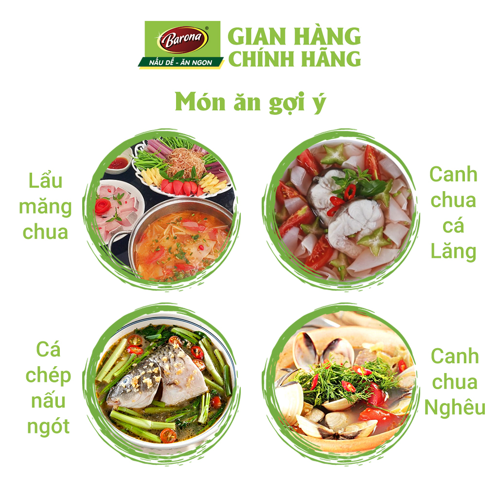 Combo 5 Gói Gia Vị Canh Chua Barona 80g