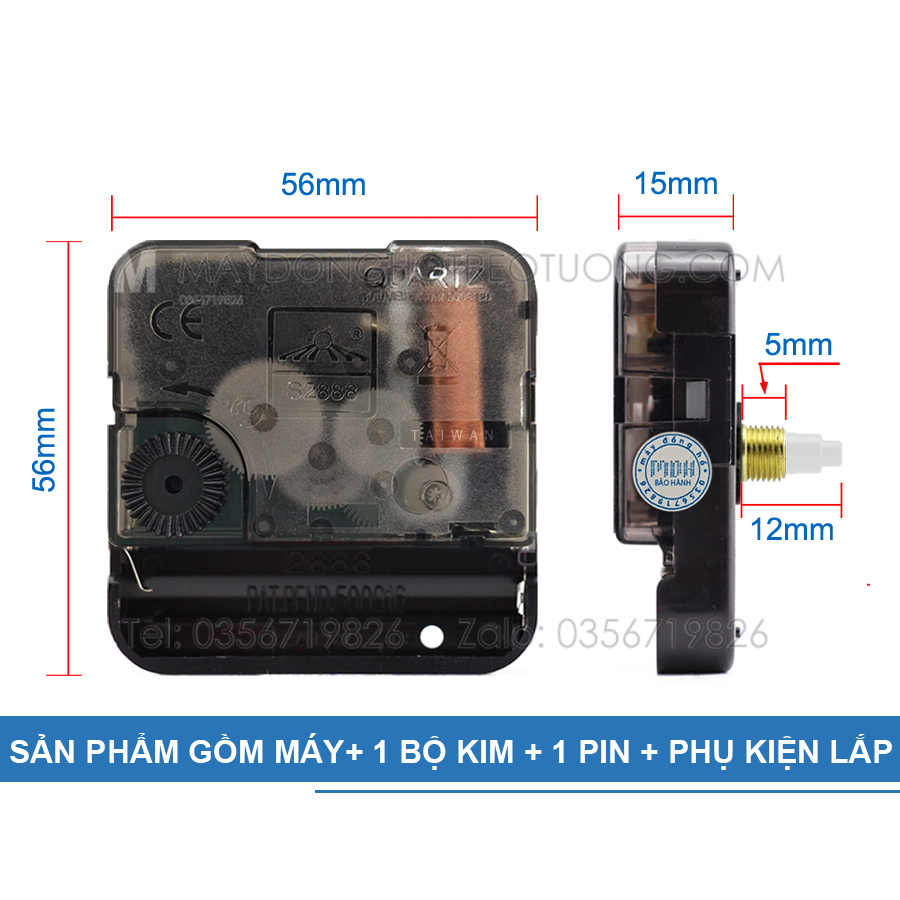 Máy đồng hồ treo tường Đài Loan