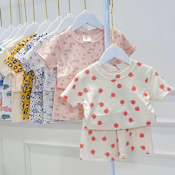 (Link 1) Bộ thun ngắn Bigbaby chất thun cotton hàng xuất mềm mát họa nhiều đáng yêu cho bé 10-22kg