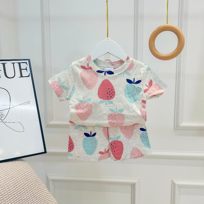 (Link 1) Bộ thun ngắn Bigbaby chất thun cotton hàng xuất mềm mát họa nhiều đáng yêu cho bé 10-22kg