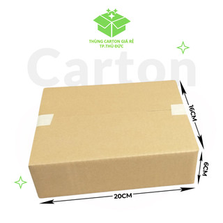 Thùng Carton đóng gói hàng kích thước 20x16x6cm - Giá rẻ Thủ Đức - Hoả tốc nhận hàng ngay