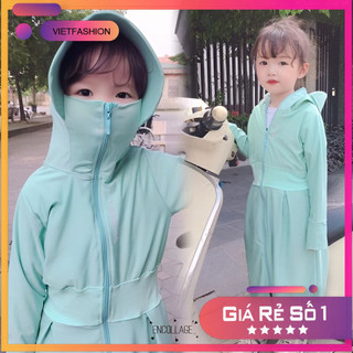 Áo chống nắng choàng thông hơi cho bé - Áo choàng chống nắng thông hơi trẻ em chống tia UV thoáng khí mềm mát - SVFAN13a