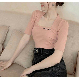 Áo Kiểu Cổ Vuông Tay Lỡ A100