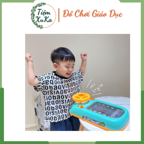 Ô tô đồ chơi đường đua xe có màn hình chuyển động cho bé điều khiển vô lăng như thật, quà tặng sinh nhật cho bé