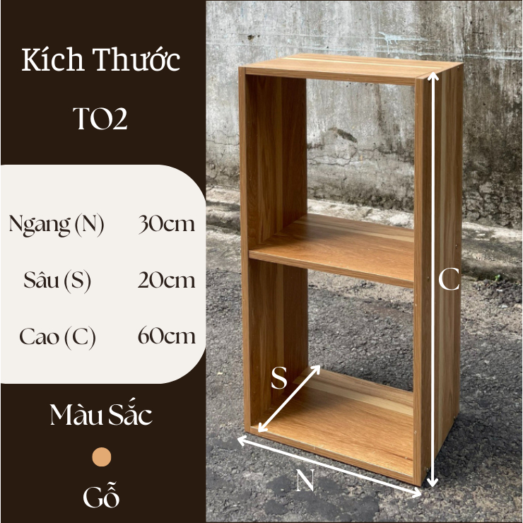 Kệ gỗ nhiều tầng kệ tổ ong màu gỗ kệ sách đa năng lắp ráp tiện lợi