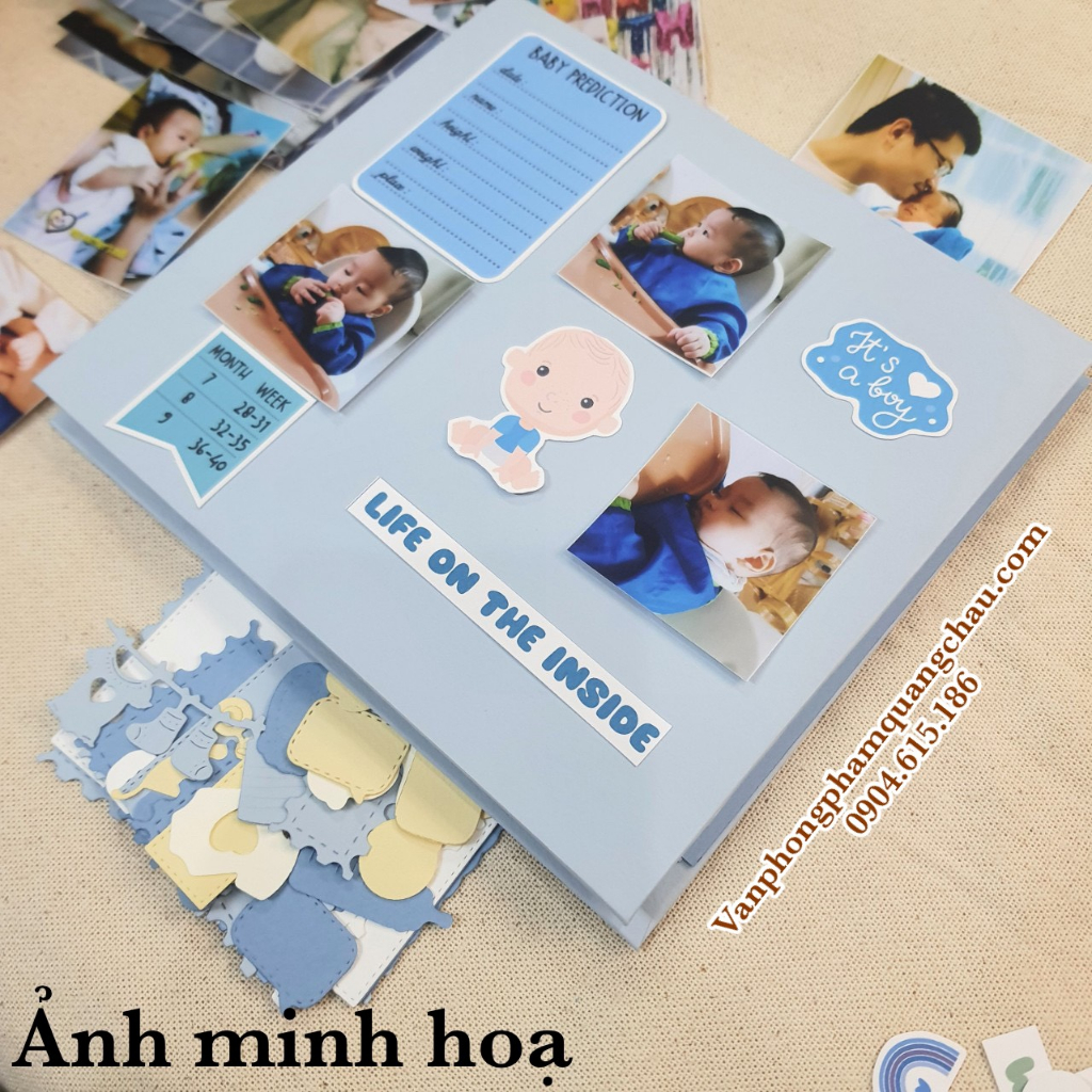 Hình dán trang trí - Sticker Baby, Mami tự cắt dán - Set 03 tờ