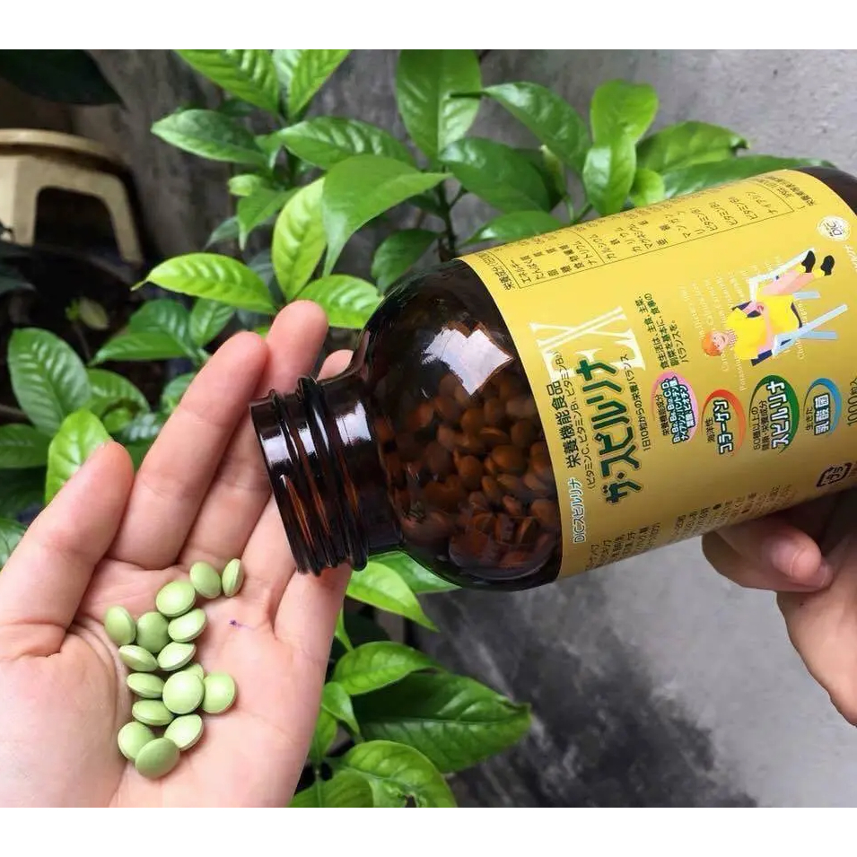 [ Hỏa Tốc HN ] Set 2 lọ tảo vàng Spirulina EX 1000 viên / lọ nội địa Nhật Bản