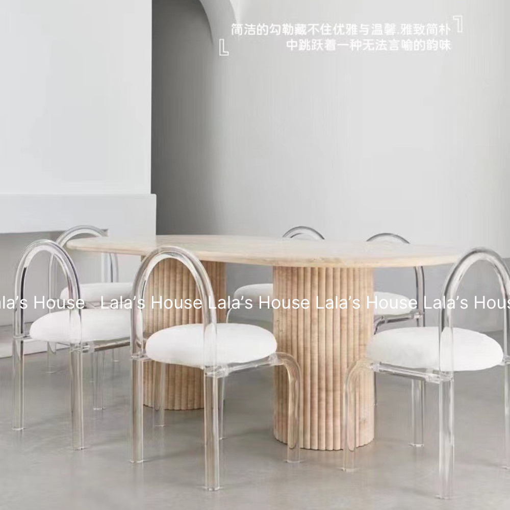 Ghế tựa lưng acrylic trong suốt cao cấp, Crystal Chair - decor phòng khách phòng ngủ, ghế chụp ảnh, ghế bàn trang điểm