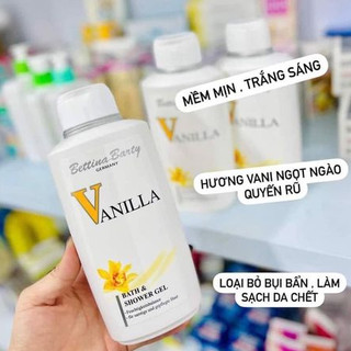 Sữa tắm, dưỡng thể Vanilla Bettina Barty Germany 500 ml